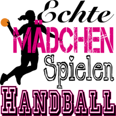 Handball Turnbeutel - 'Echte Mädchen Spielen Handball' Design
