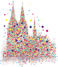 Kölner Dom Konfetti I Karneval I Fasching
