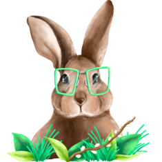 Hase mit Brille I Osterhase Nerd I Oster Hase