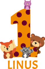 Waldtiere 1 Jahr I 1. Geburtstag 