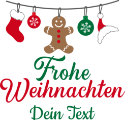 Frohe Weihnachten Girlande Wunschtext