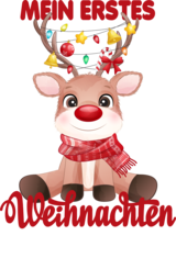 Mein erstes Weihnachten mit Name personalisiert I Weihnachtsoutfit Baby I 1. Weihnachten