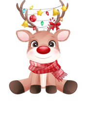 Süßes Rentier mit Name Wunschtext I Geschenk Rentier Weihnachten I Rudolph Reindeer Rudolf