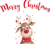 Merry Christmas Rentier mit Sternen