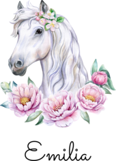 Pferdekopf Motiv mit Name personalisiert I Pferdemotiv I Pferd Name