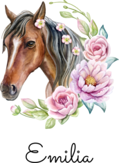 Wunschname Pferdekopf Name I Pferdemotiv I Geschenk Pferdemädchen