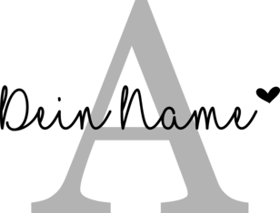 Buchstabe Name anpassbar Herzchen I Geschenk Anfangsbuchstabe mit Name