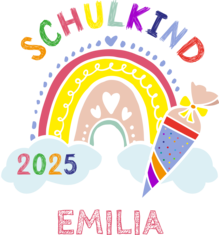 Schulkind 2025 Regenbogen