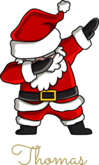 Dab Dabbing Weihnachtsmann mit Name I Weihnachtsmotiv