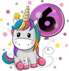 Einhorn 6 Geburtstag Mädchen Kindergeburtstag 6 Jahre