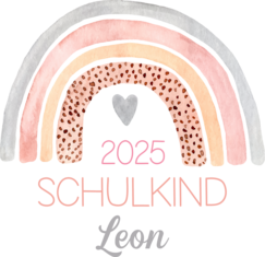 Schulkind 2025 mit Name und Regenbogen | Schulkind Geschenk Schulafang