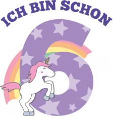 Ich bin schon sechs Einhorn