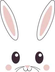 Süßes Hasen Gesicht I Hasengesicht Ostern I Osterhase