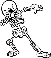 Dabbing Skelett