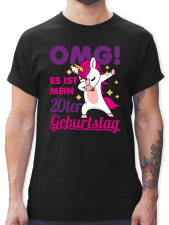 Omg Es Ist Mein 20ter Geburtstag Dabbendes Einhorn T Shirt Turnbeutel Shirtracer