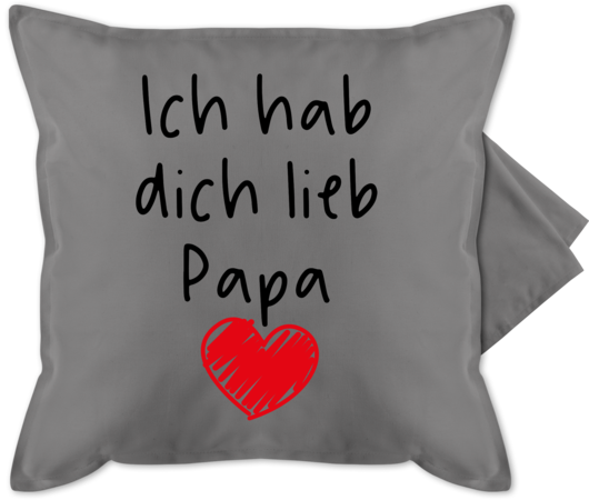 Ich hab dich lieb Papa Herz schwarz Shirtracer