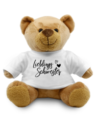Plüschtier Teddybär mit bedrucktem T-Shirt