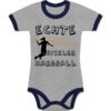 Grau meliert/Navy Blau