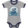 Grau meliert/Navy Blau