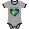 Grau meliert/Navy Blau