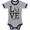 Grau meliert/Navy Blau
