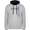 Grau meliert/Navy Blau