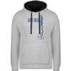 Grau meliert/Navy Blau