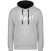 Grau meliert/Navy Blau