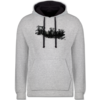 Grau meliert/Navy Blau