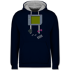 Navy Blau/Grau meliert