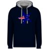 Navy Blau/Grau meliert