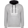 Grau meliert/Navy Blau