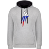 Grau meliert/Navy Blau