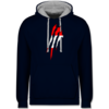 Navy Blau/Grau meliert