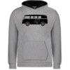 Grau meliert/Navy Blau