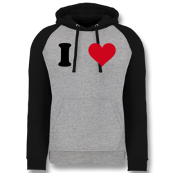 Sweatshirt Herren I Love NinonGr/ö/ßeMFarbeSchwarzDruckWeiss