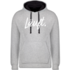 Grau meliert/Navy Blau