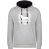 Grau meliert/Navy Blau