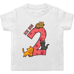 2 Geburtstag M/ädchen Krone Sterne Baby T-Shirt Langarm Geburtstag Baby Shirtracer