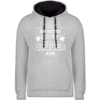 Grau meliert/Navy Blau