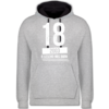 Grau meliert/Navy Blau