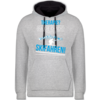 Grau meliert/Navy Blau