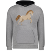 Grau meliert/Navy Blau