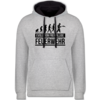 Grau meliert/Navy Blau