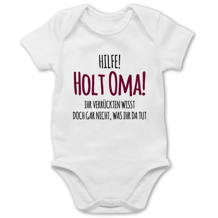 Rundhals Holt OMA! Hilfe 100/% Baumwolle Comedy Shirts Baby Langarm Body Langarm Basic Print-Body