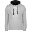 Grau meliert/Navy Blau