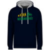 Navy Blau/Grau meliert