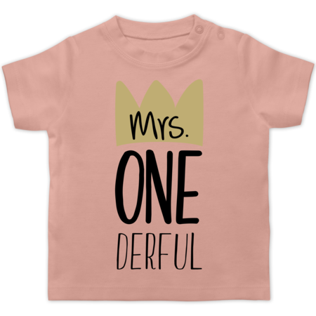 Mrs One Derful Geburtstag Baby Shirtracer Baby T-Shirt Langarm
