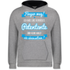 Grau meliert/Navy Blau