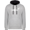 Grau meliert/Navy Blau